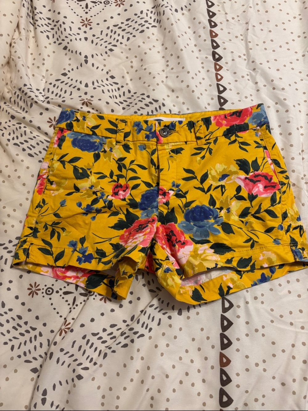 Old Navy Yellow Floral Women’s Jean Shorts